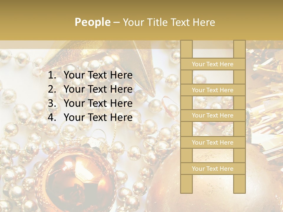 Christmas Winter Gold PowerPoint Template