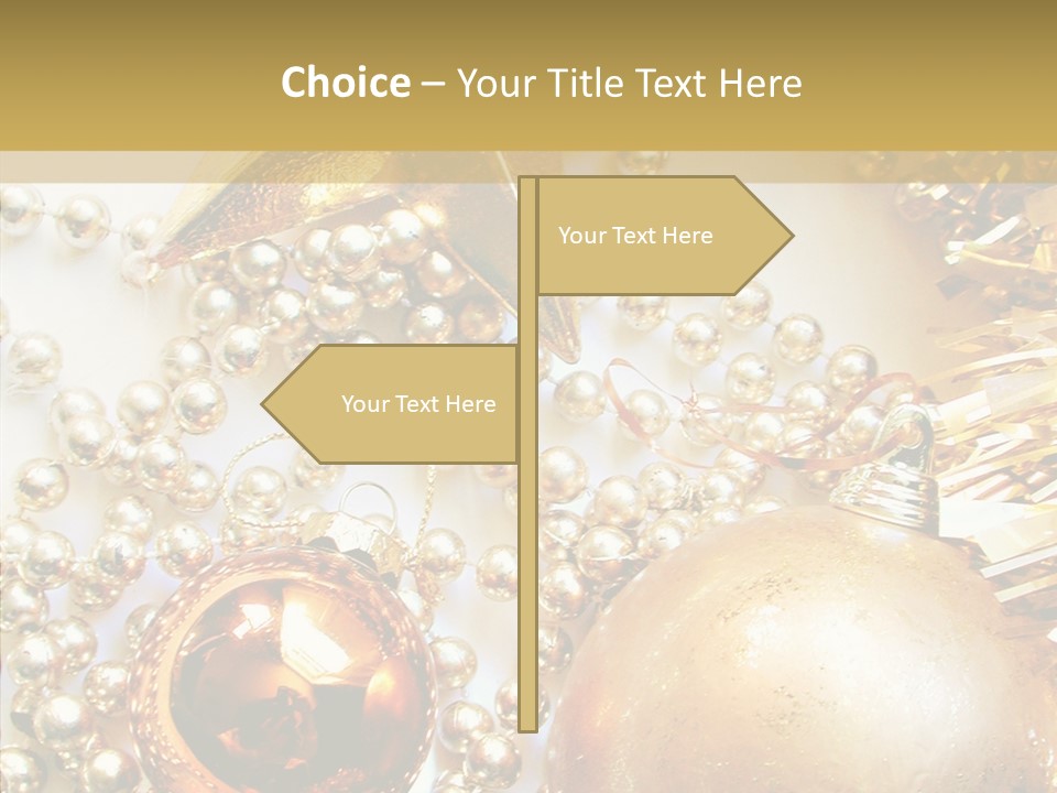 Christmas Winter Gold PowerPoint Template