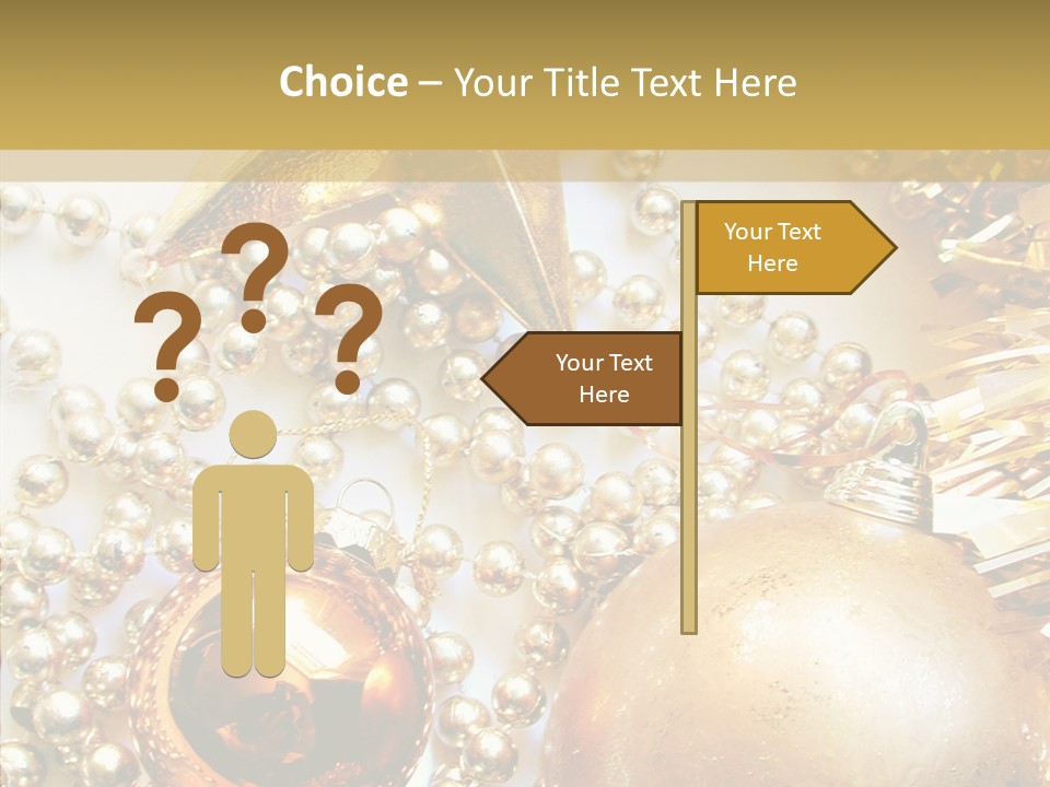 Christmas Winter Gold PowerPoint Template