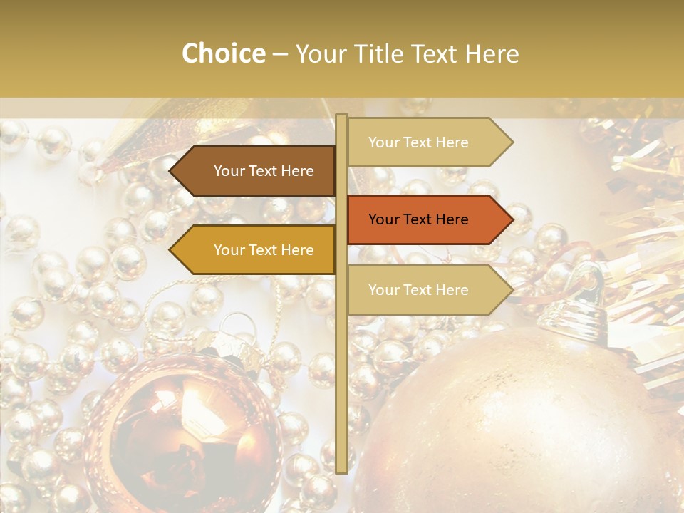 Christmas Winter Gold PowerPoint Template