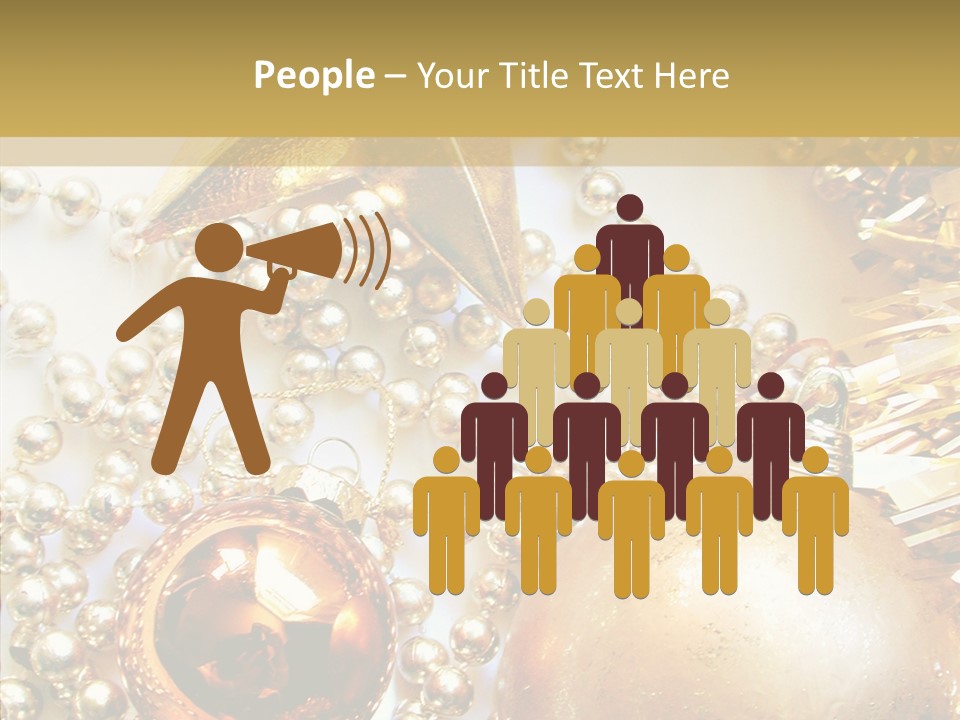 Christmas Winter Gold PowerPoint Template