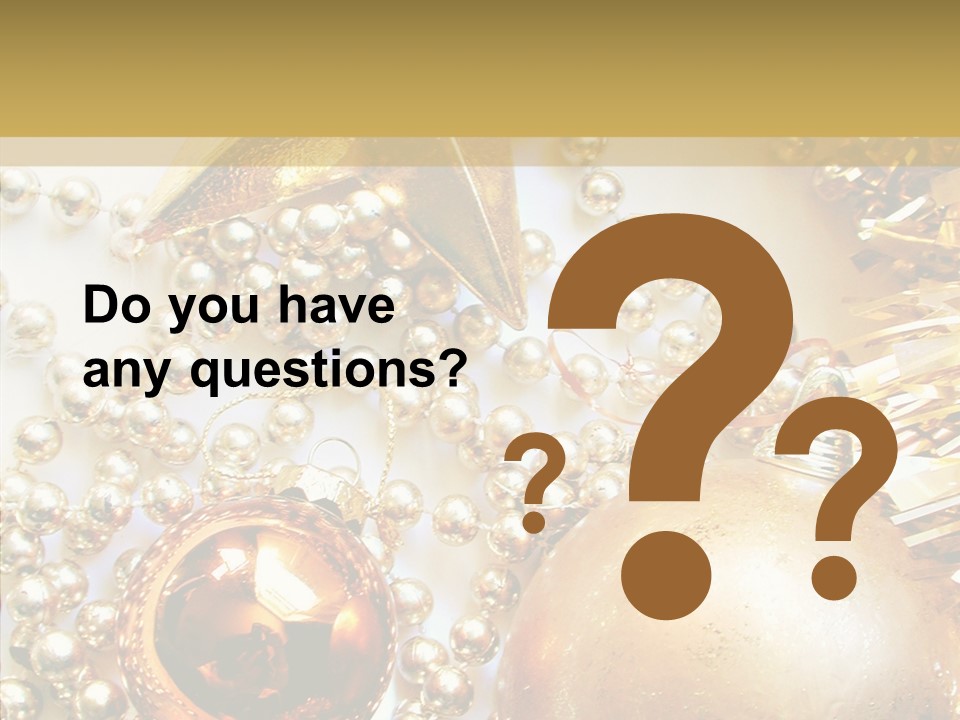 Christmas Winter Gold PowerPoint Template