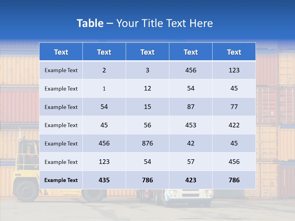 Container Commercial Stacked PowerPoint Template