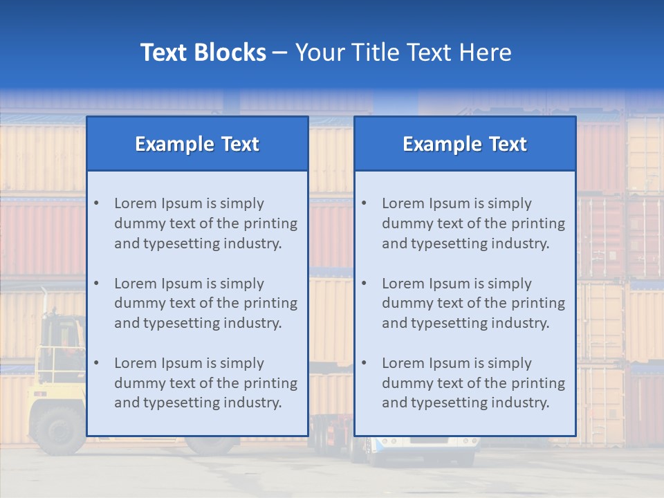 Container Commercial Stacked PowerPoint Template