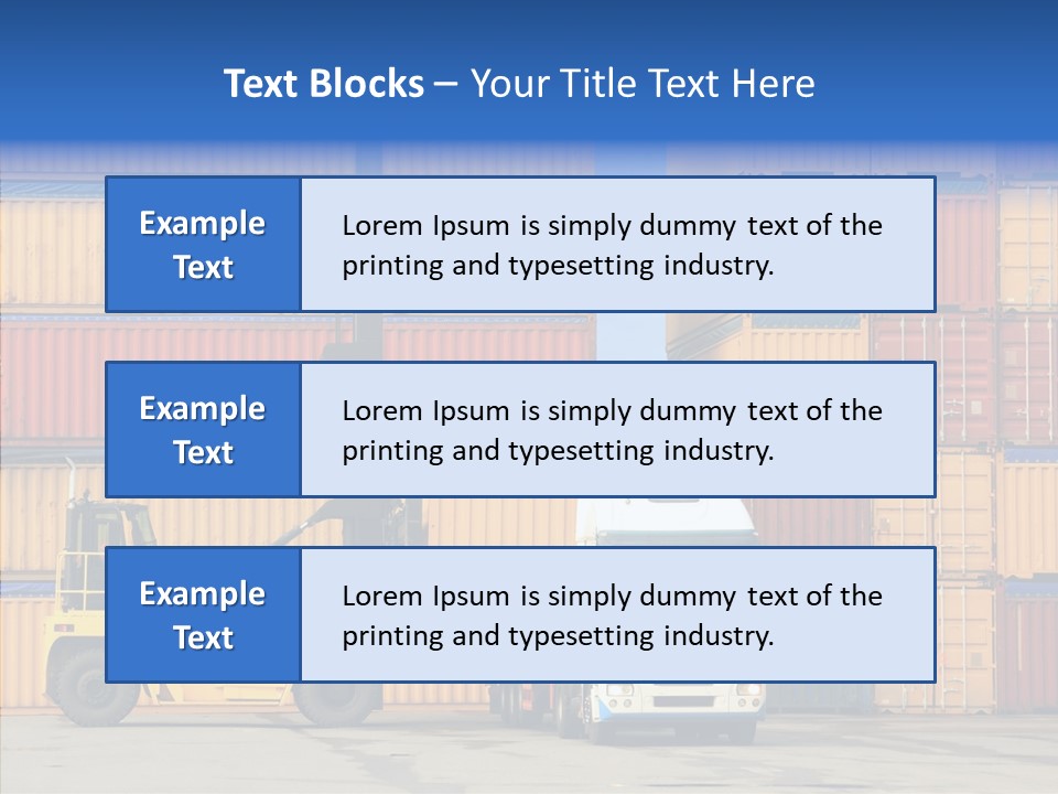 Container Commercial Stacked PowerPoint Template
