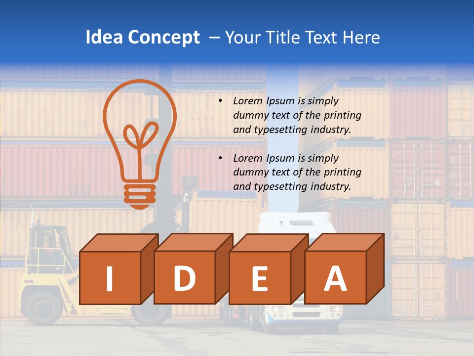 Container Commercial Stacked PowerPoint Template