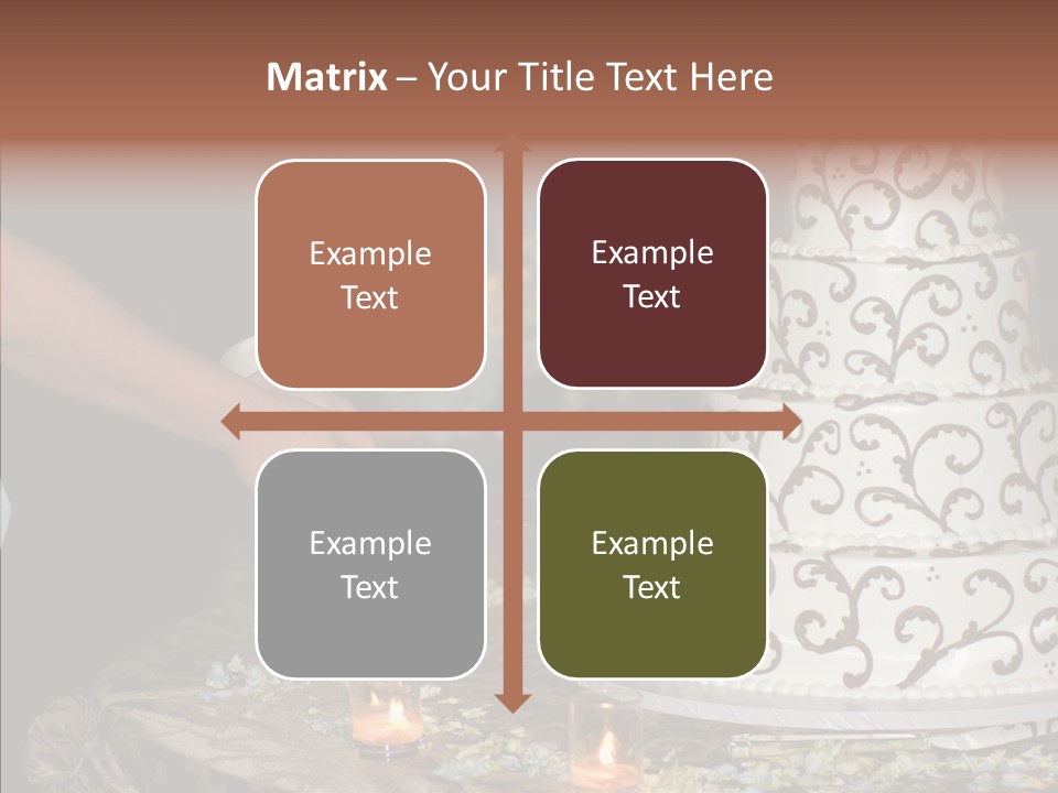 Cut Groom Wife PowerPoint Template