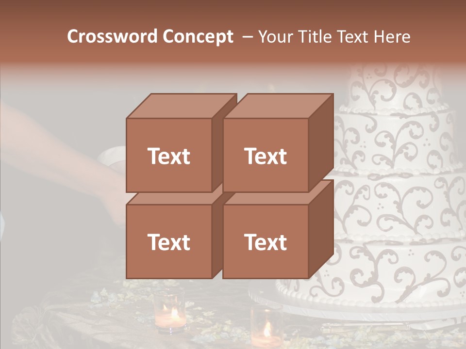 Cut Groom Wife PowerPoint Template