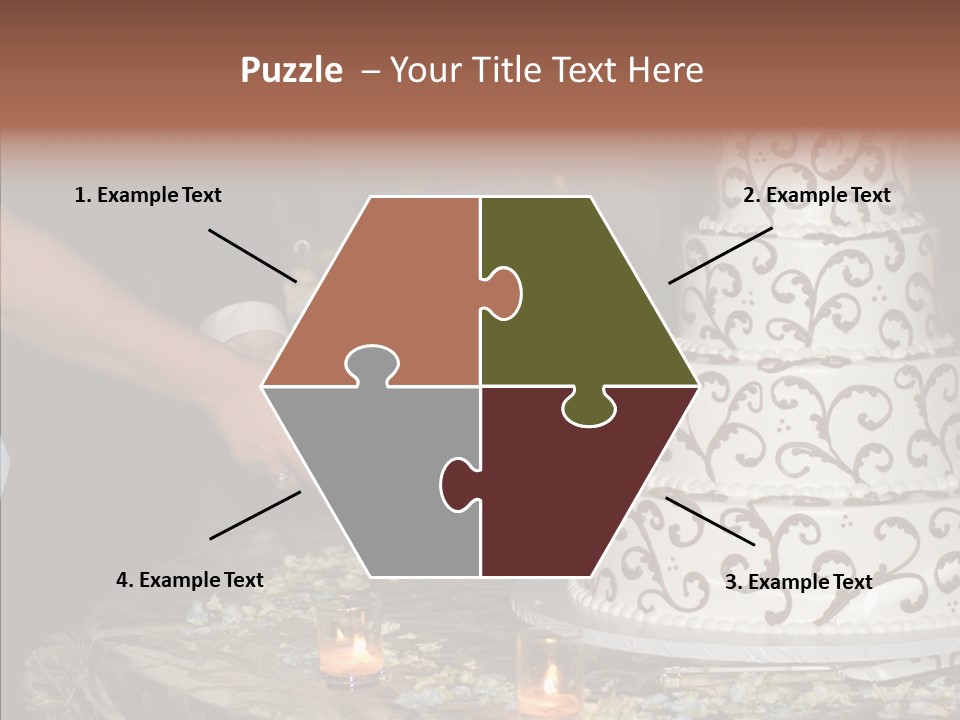 Cut Groom Wife PowerPoint Template