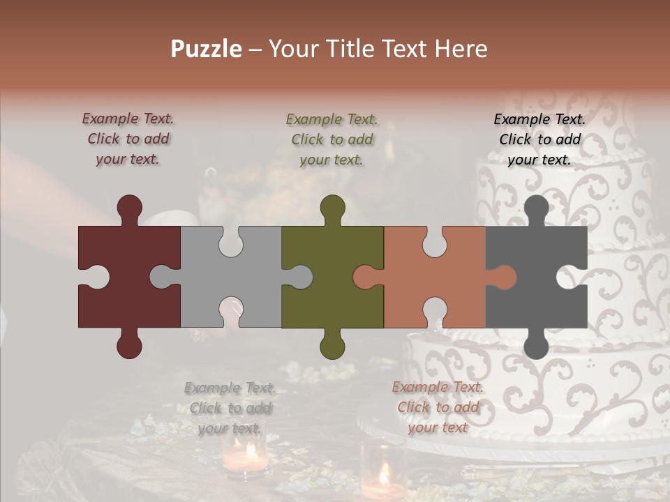 Cut Groom Wife PowerPoint Template