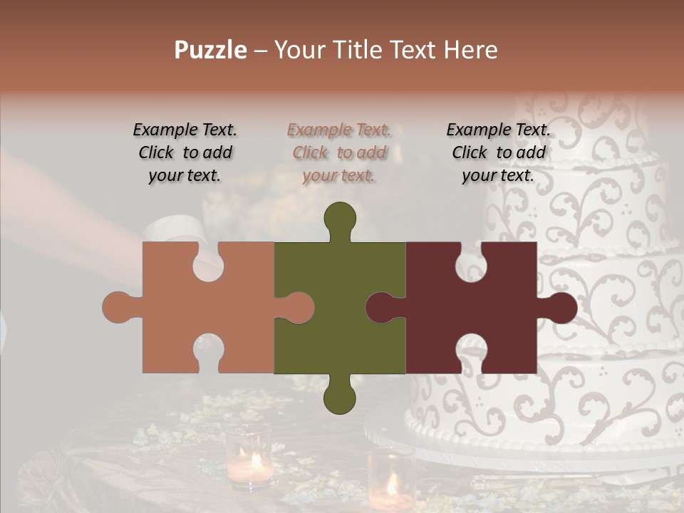 Cut Groom Wife PowerPoint Template