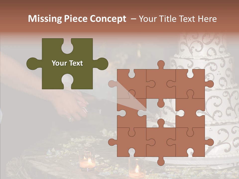 Cut Groom Wife PowerPoint Template