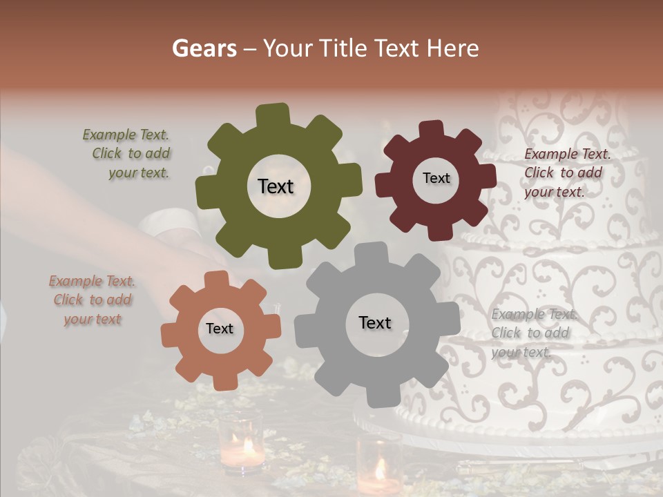 Cut Groom Wife PowerPoint Template