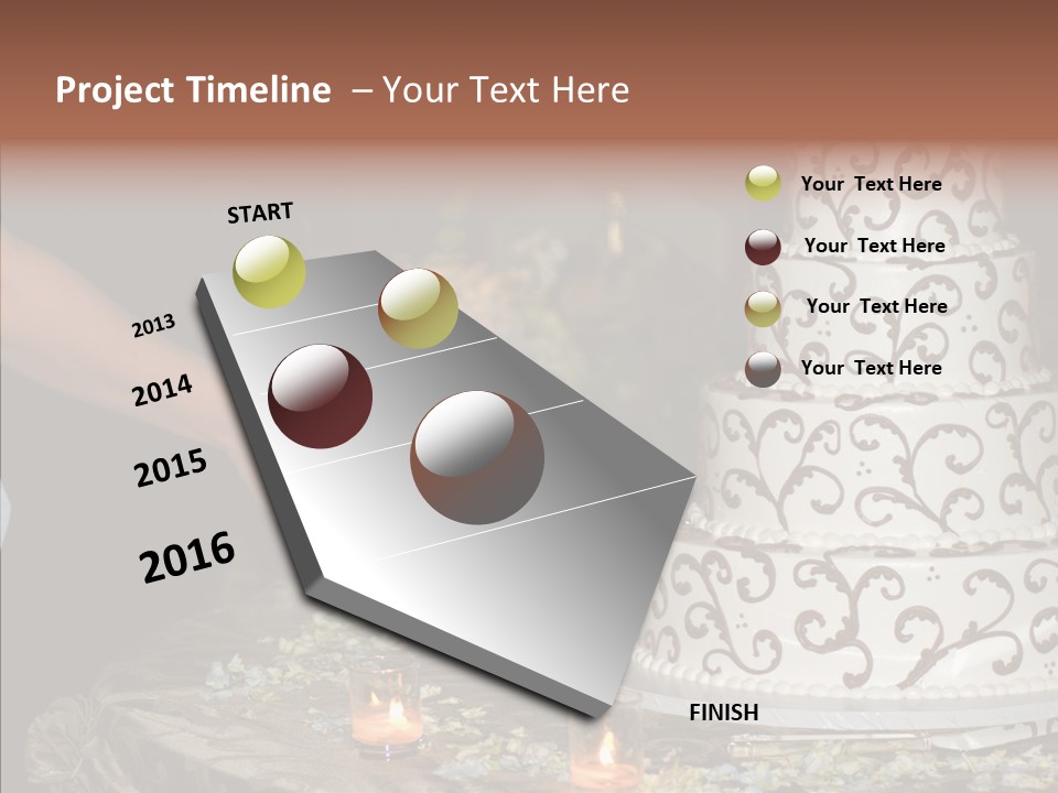 Cut Groom Wife PowerPoint Template