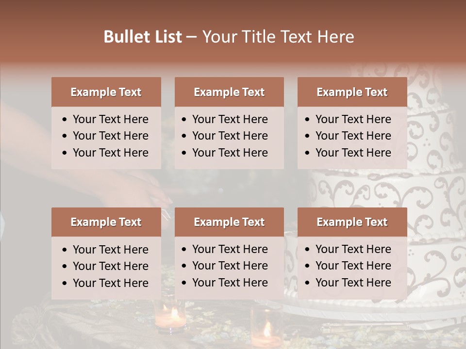 Cut Groom Wife PowerPoint Template