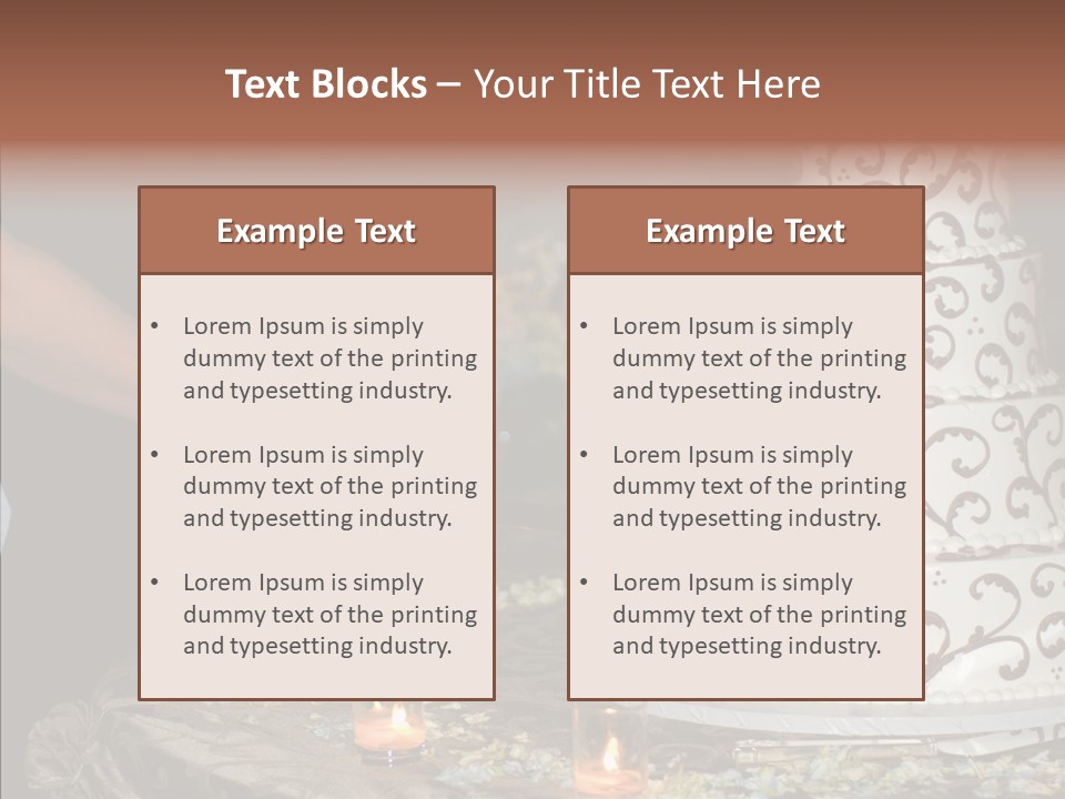 Cut Groom Wife PowerPoint Template
