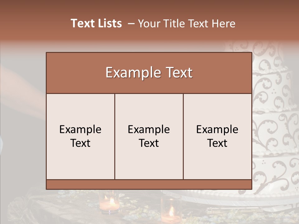 Cut Groom Wife PowerPoint Template