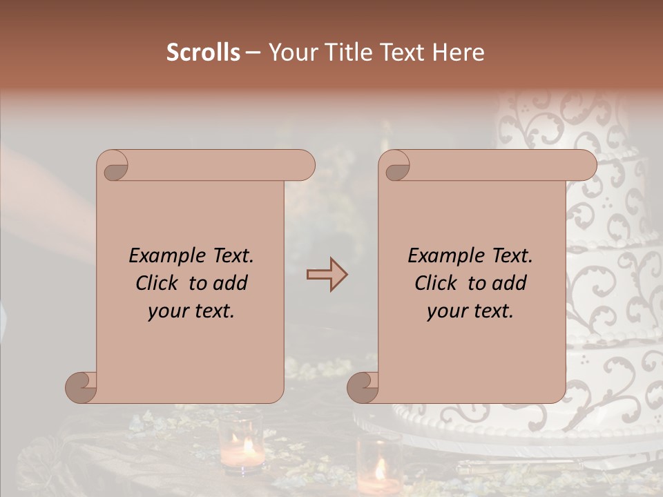 Cut Groom Wife PowerPoint Template