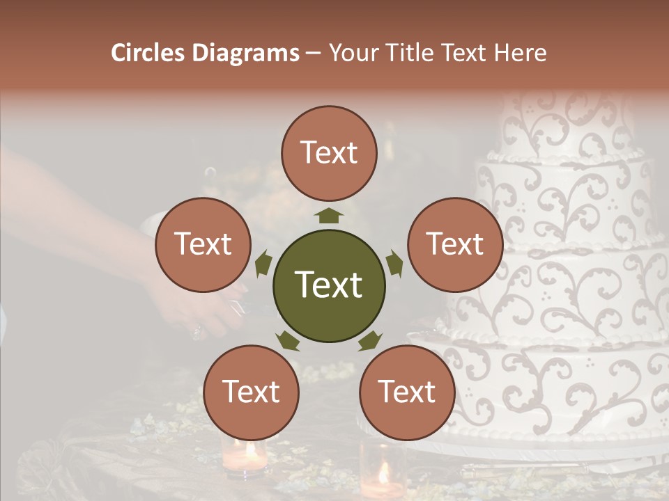 Cut Groom Wife PowerPoint Template