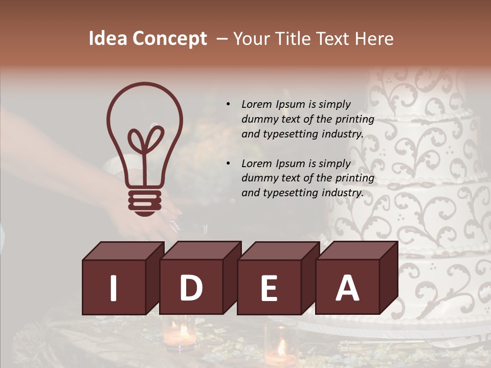 Cut Groom Wife PowerPoint Template