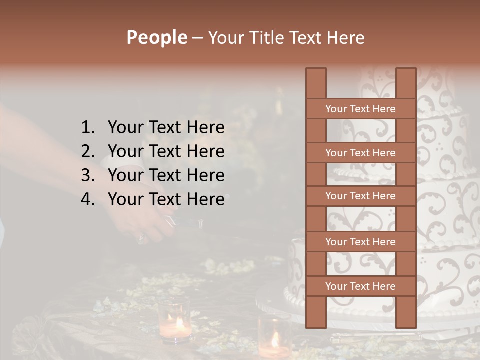 Cut Groom Wife PowerPoint Template