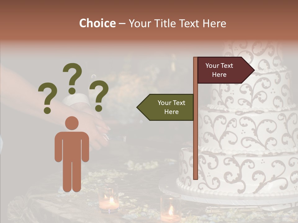 Cut Groom Wife PowerPoint Template