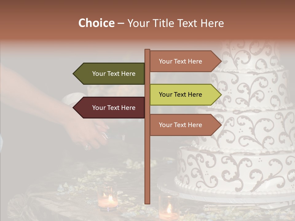 Cut Groom Wife PowerPoint Template