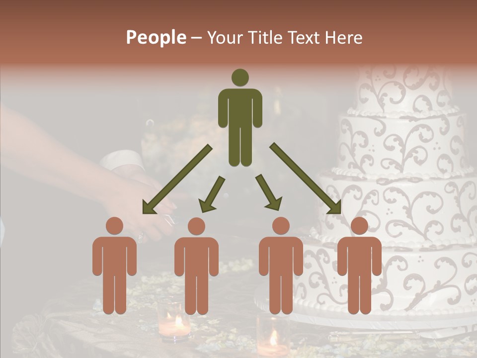 Cut Groom Wife PowerPoint Template