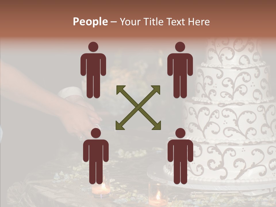 Cut Groom Wife PowerPoint Template