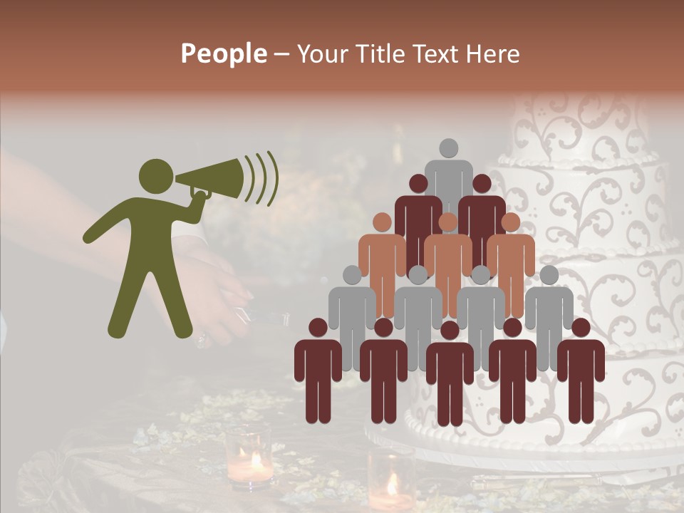 Cut Groom Wife PowerPoint Template