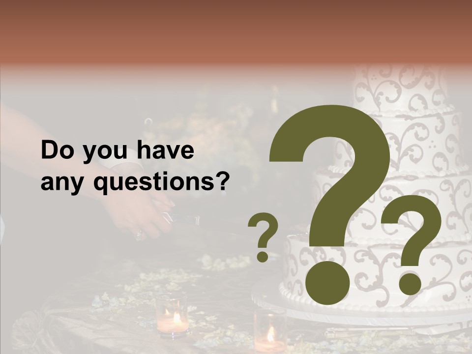 Cut Groom Wife PowerPoint Template