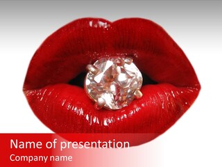 Mouth Precious Beauty PowerPoint Template