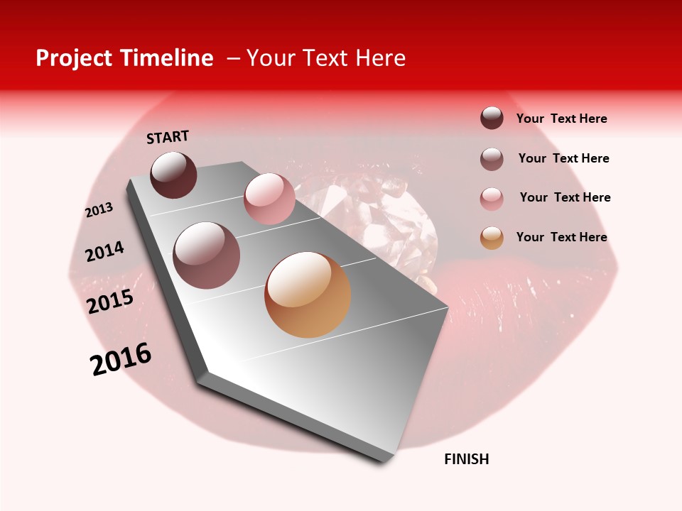 Mouth Precious Beauty PowerPoint Template