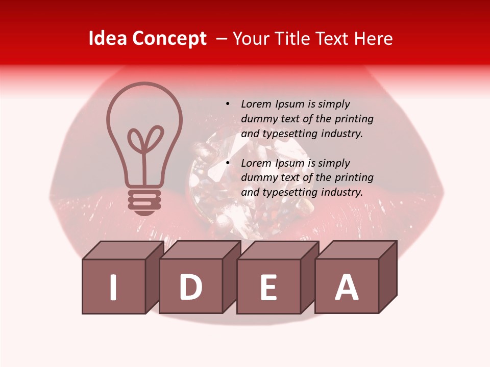 Mouth Precious Beauty PowerPoint Template