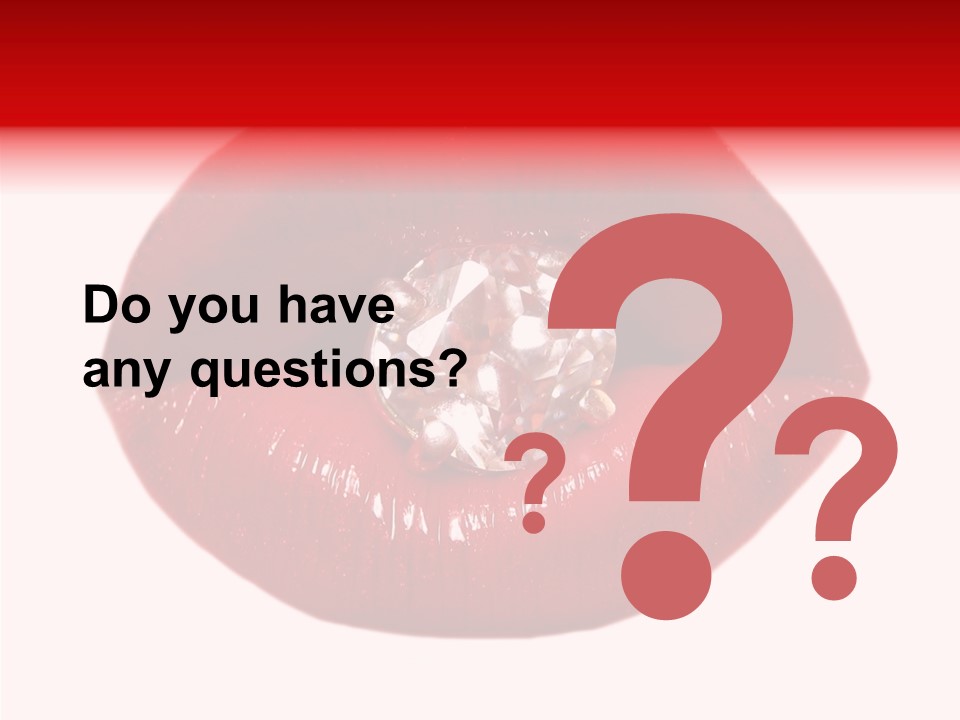 Mouth Precious Beauty PowerPoint Template