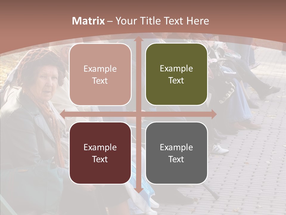 Mature Tranquility Lady PowerPoint Template