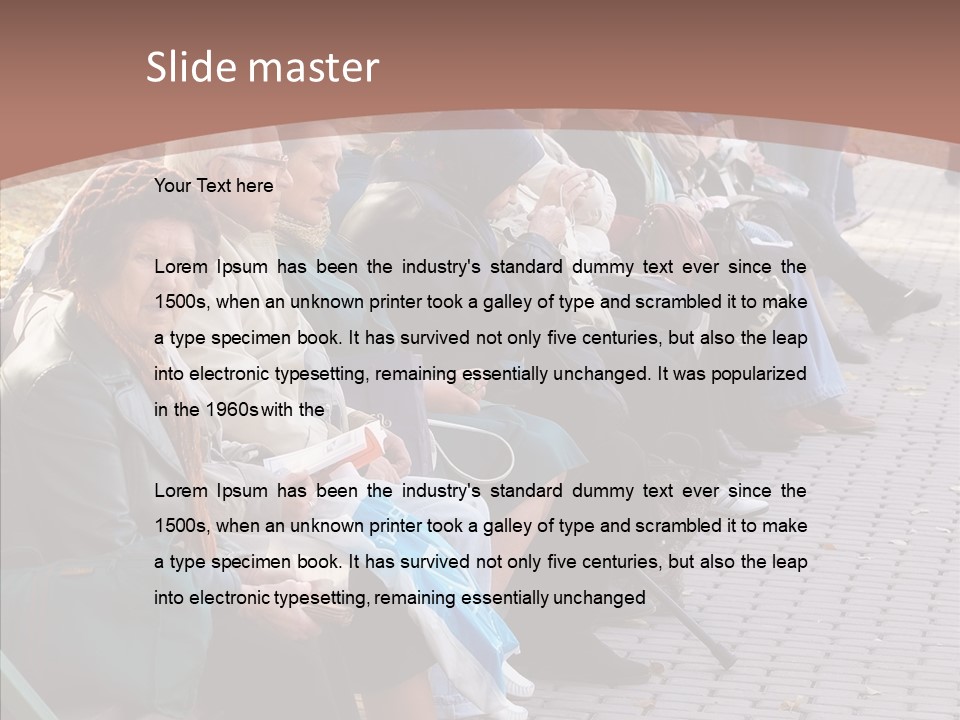 Mature Tranquility Lady PowerPoint Template