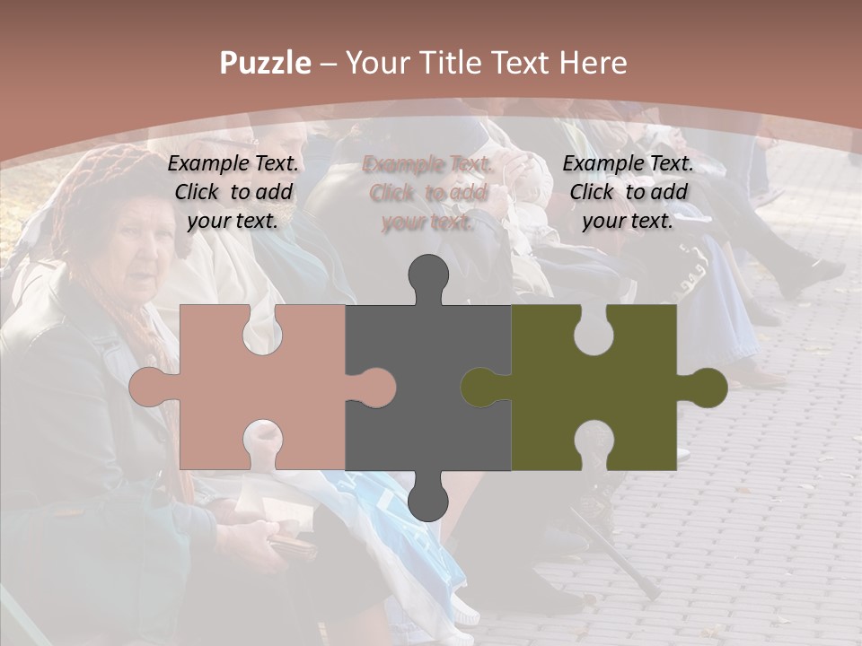 Mature Tranquility Lady PowerPoint Template