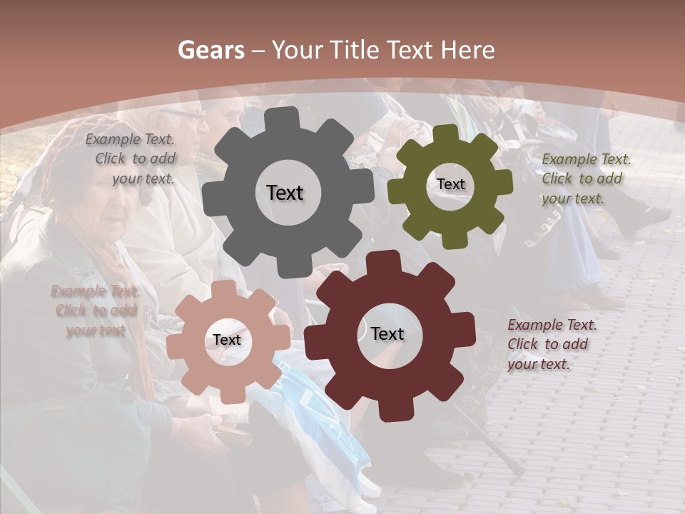 Mature Tranquility Lady PowerPoint Template