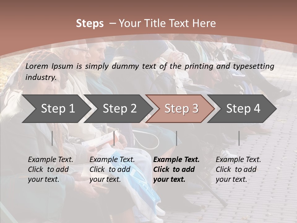 Mature Tranquility Lady PowerPoint Template