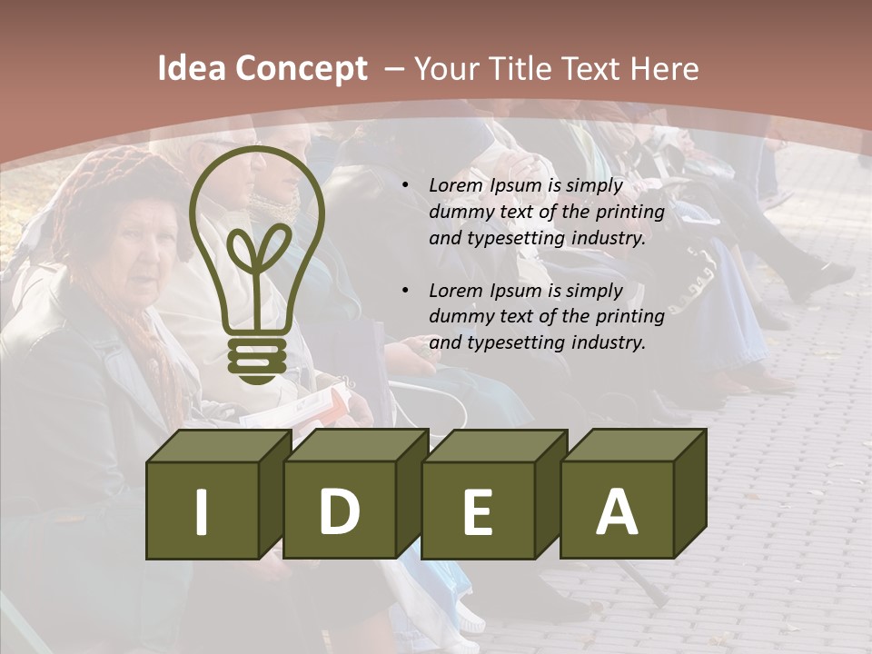 Mature Tranquility Lady PowerPoint Template