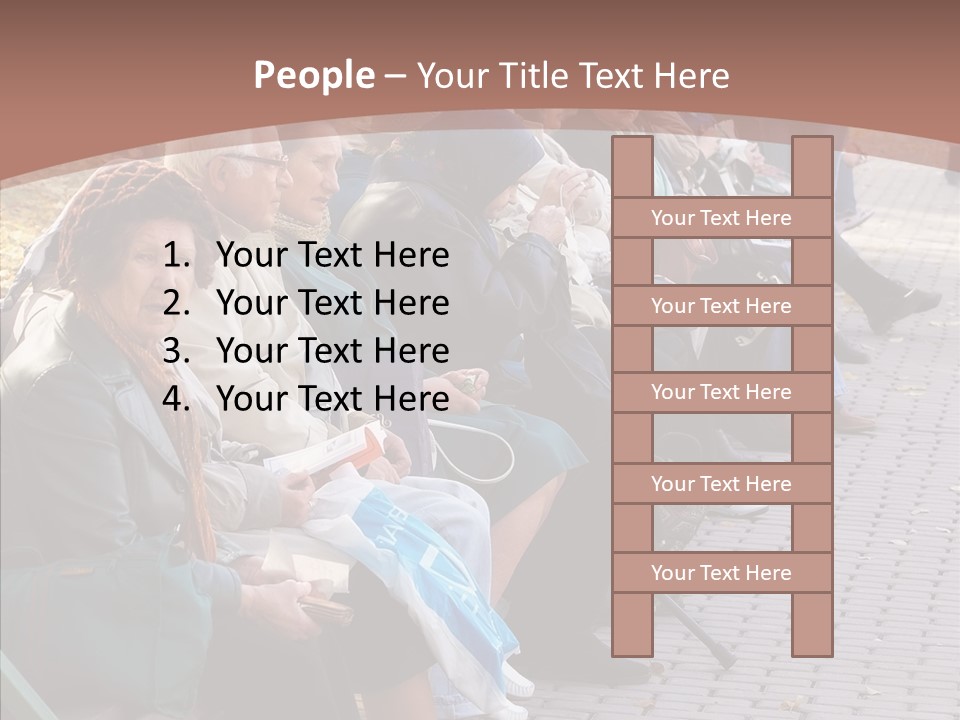 Mature Tranquility Lady PowerPoint Template