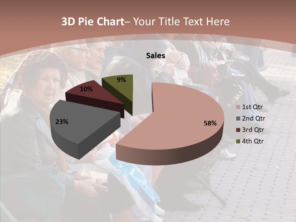 Mature Tranquility Lady PowerPoint Template