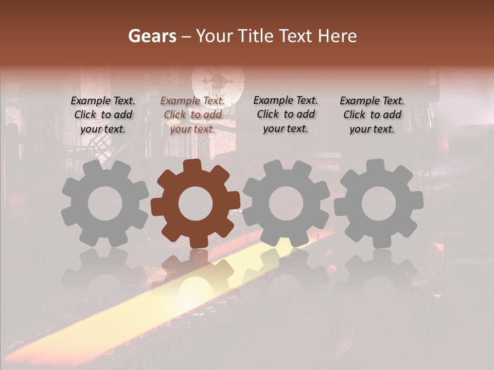 Red Action Fire PowerPoint Template