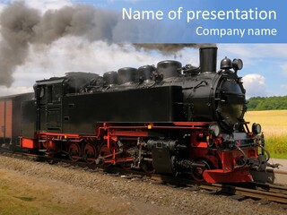 Summer Garftitz Railroad PowerPoint Template