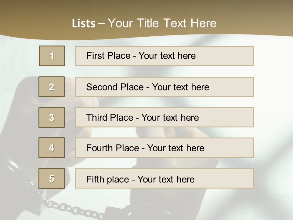 Per On Conference Table PowerPoint Template