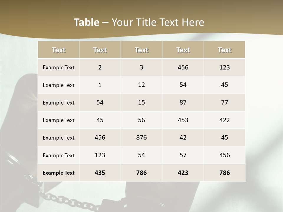 Per On Conference Table PowerPoint Template