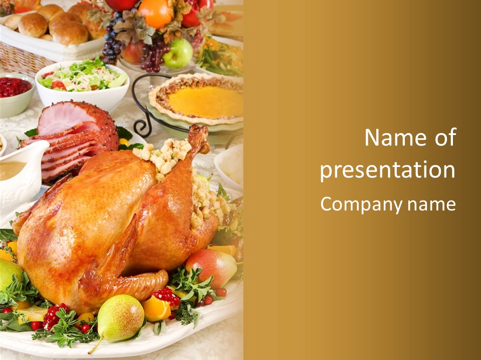 Seasonal Plenty Salad PowerPoint Template