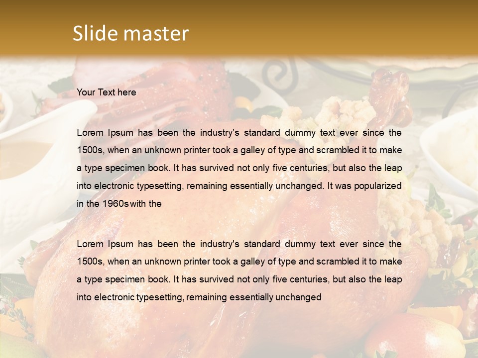 Seasonal Plenty Salad PowerPoint Template