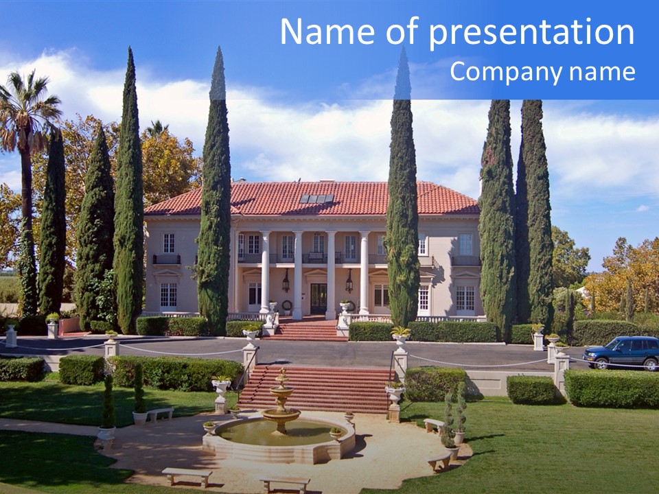 Rich Mansion Home PowerPoint Template